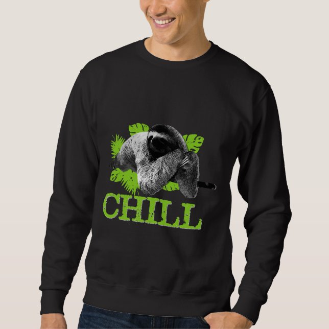 Moletom Engraçado Sloth Chill (Frente)