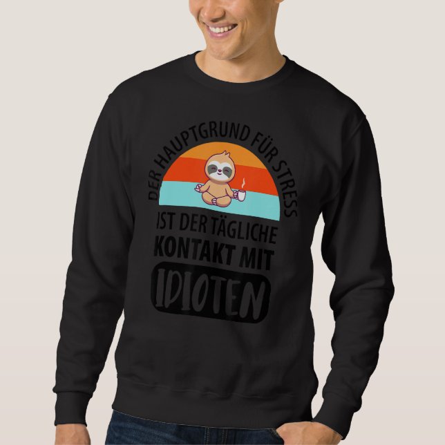 Moletom Engraçado Sloth Dizendo Escritório de Colegas de T (Frente)
