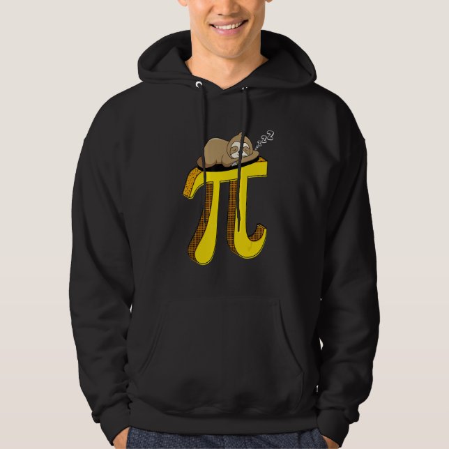 Moletom Engraçado Sloth Dormindo No Pi Professor De Matemá (Frente)