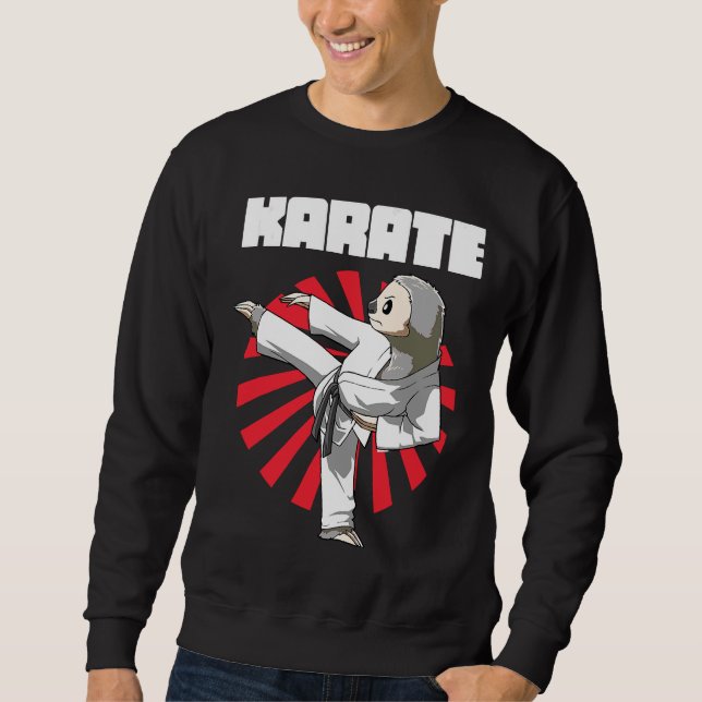 Moletom Engraçado Sloth Karate Nap Sloth preguiçoso (Frente)