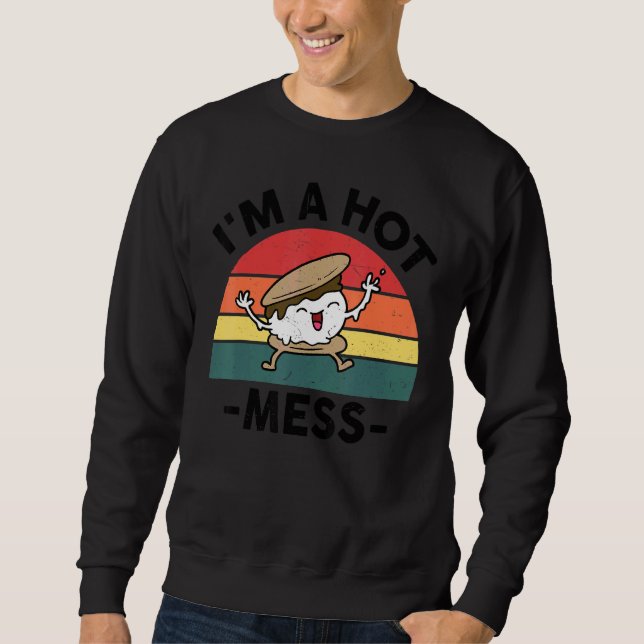Moletom Engraçado Smores acampando. Sou um Camper Camper C (Frente)