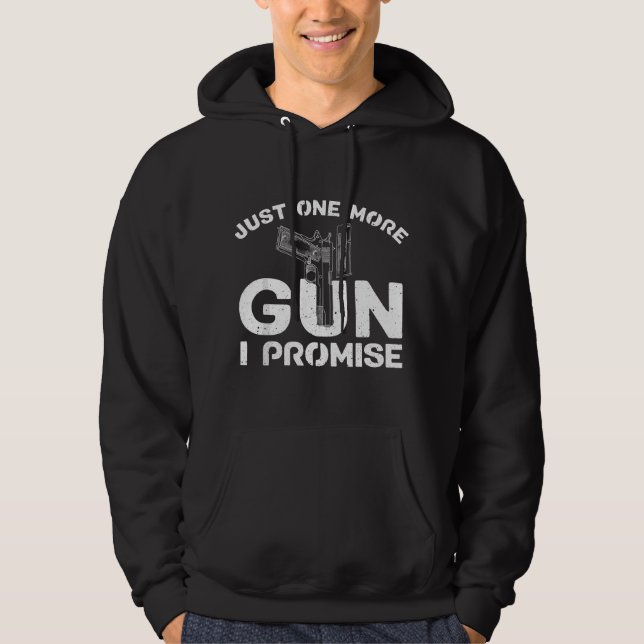 Moletom Engraçado Só Mais Uma Arma Eu Prometo Presente Par (Frente)