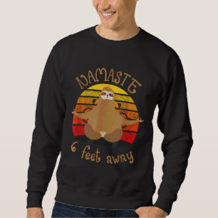 Moletom Engraçado Zen Sloth Yoga Namaste 6 pés longe