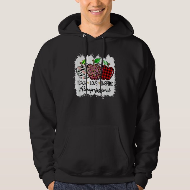 Moletom Ensinar Amor Inspira Paraprofissionalismo De Volta (Frente)