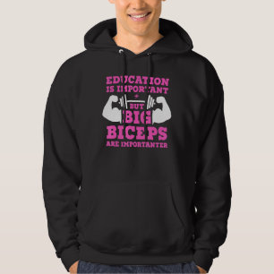 Moletom Ensino Engraçado É Importante Mas Grandes Biceps S