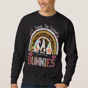 Moletom Ensino O Mais Justo Toddler Bunnies Leopard Rainbo