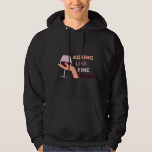 Moletom Envelhecer como vinho fino Aniversário