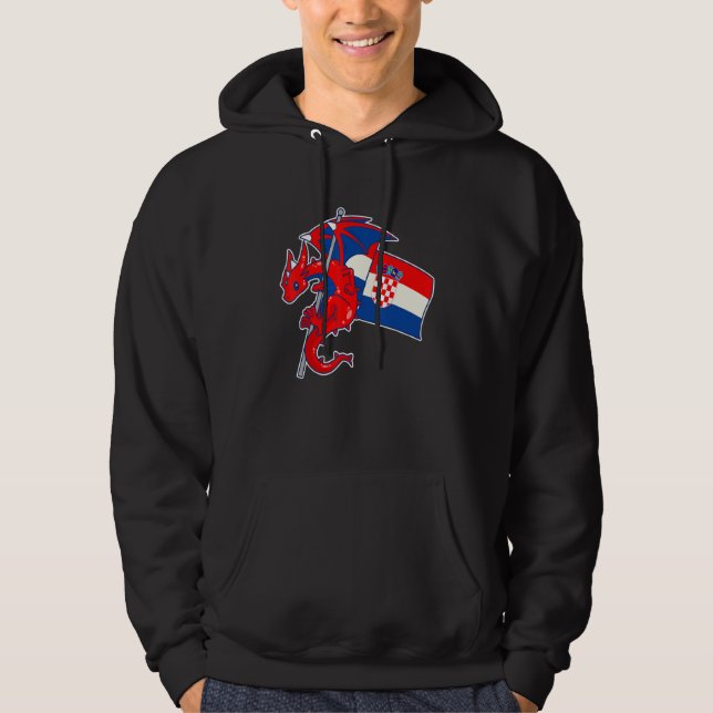 Moletom Epic Dragon With Croatia Flag  Croatian (Frente)