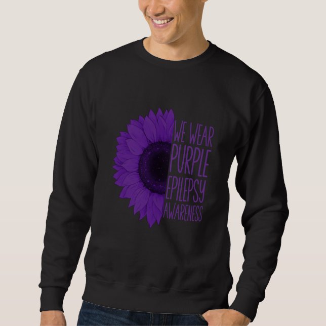 Moletom epilepsy sunflower we wear purple for epilepsy Awa (Frente)