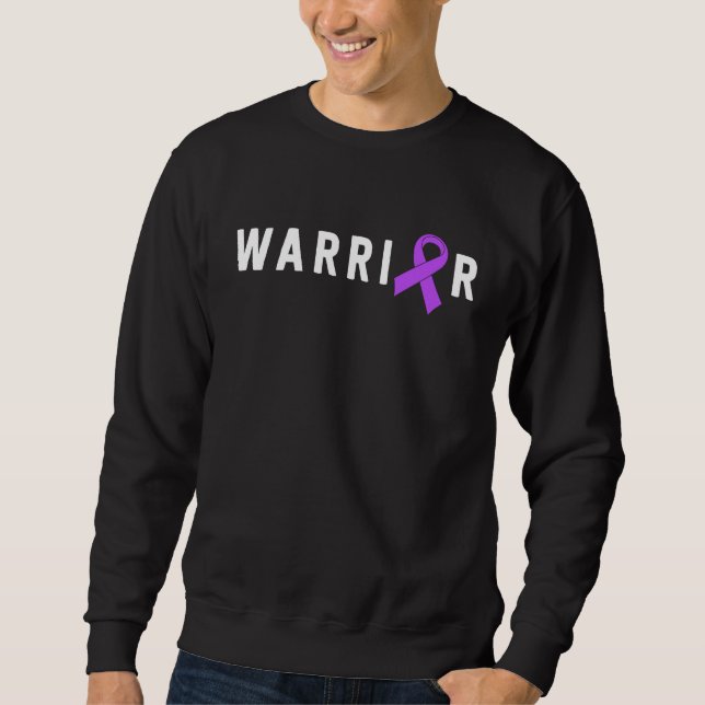 Moletom Epilepsy Warrior Men Dad Father Purple Ribbon Awar (Frente)