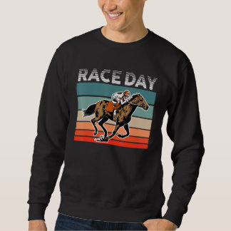 Moletom Equestrian Horse Racing Racer Horse Jockey Retro R
