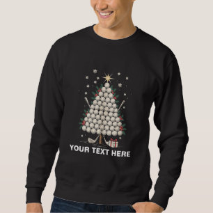 Moletom Equipamento de árvore de Natal de golfe personaliz