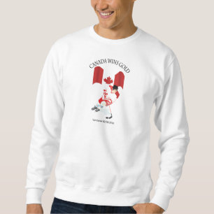 Moletom Equipe canadense da medalha Dourado do hóquei