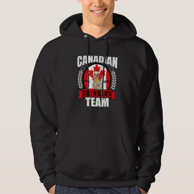 Moletom Equipe de Bebedores Canadenses   Bandeira do Canad (Frente)