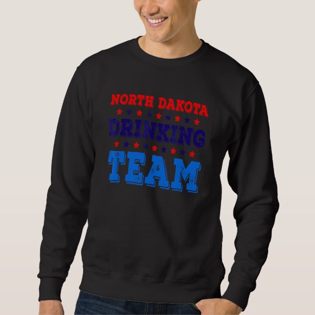Moletom Equipe de Bebedores de North Dakota Orgulho do Est (Frente)
