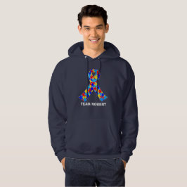 Moletom Equipe de Friso de Consciência do Autismo Personal