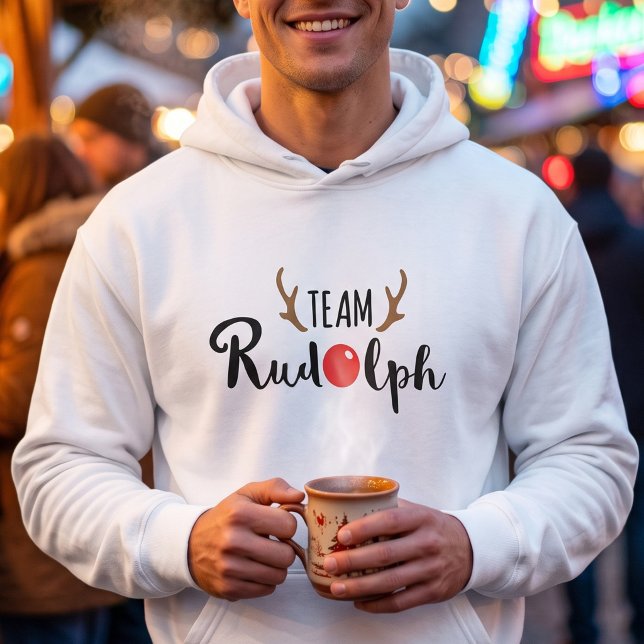 Moletom Equipe de Natal do Rudolph (Criador carregado)