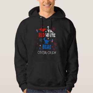 Moletom Equipe de Primos Vermelho Branco e Azul 4 de Julho