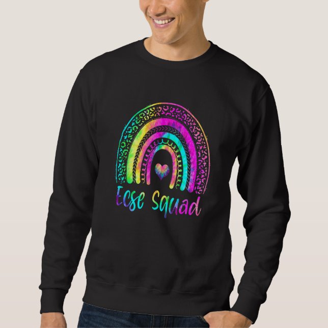 Moletom Equipe Ecse Squad Tie Dye Arco-íris Volta às Aulas (Frente)