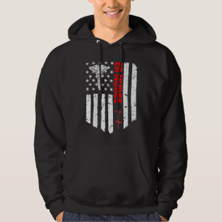 Moletom Er Nurse American Flag Patriotic RN Registered Nur