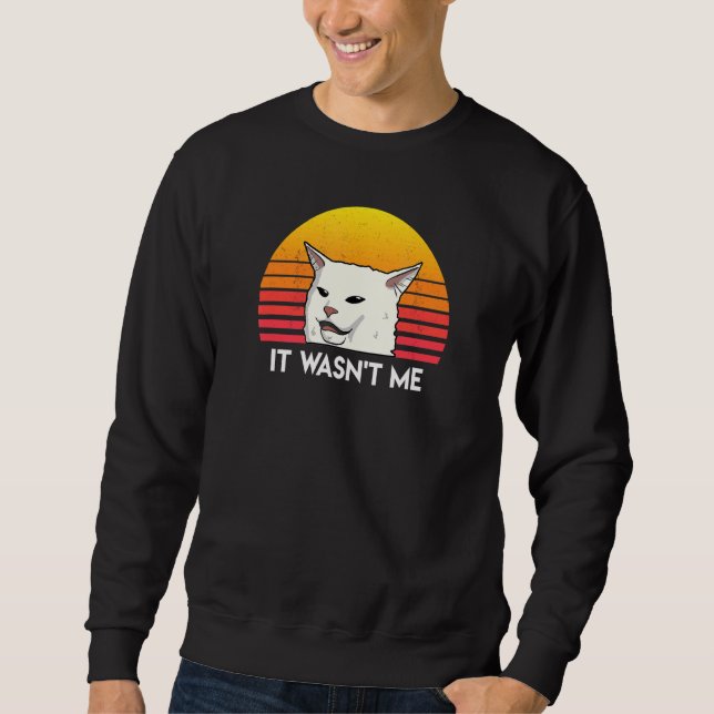 Moletom Era Eu Que A Mulher Do Cat Meme Gritava Com Gato (Frente)