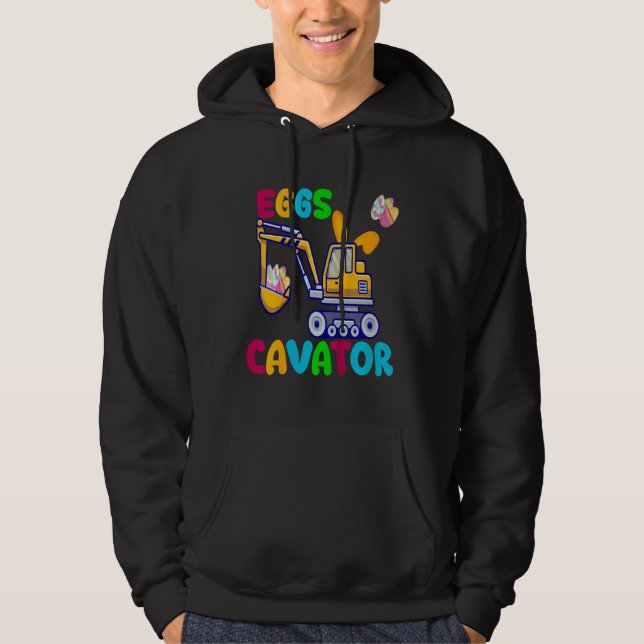 Moletom EscavadorDeOvos Feliz Páscoa Escavadeira Engraçada (Frente)