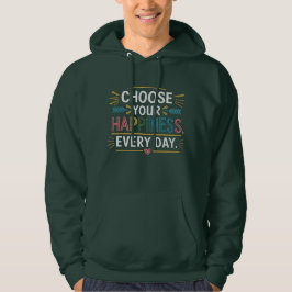 Moletom "Escolha sua felicidade todo dia" Hoodie - Confort