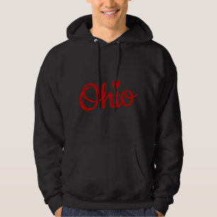 Moletom Escrito Vermelho Cute Ohio OH Mapa Amor Home Stand