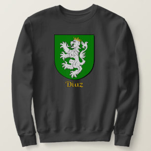 Moletom Escudo da família Diaz, apelido hispânico
