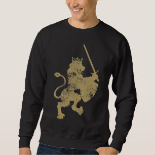 Moletom Escuro Camisola do leão do Grunge do rei Homem