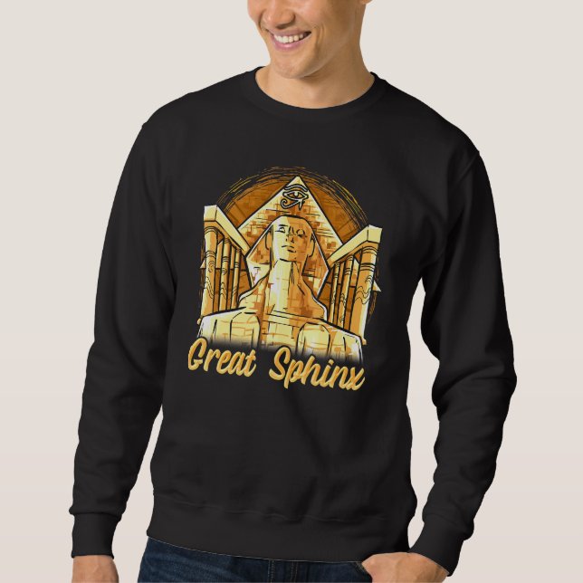 Moletom Esfinge excelente De Giza Dourada Esfinge História (Frente)