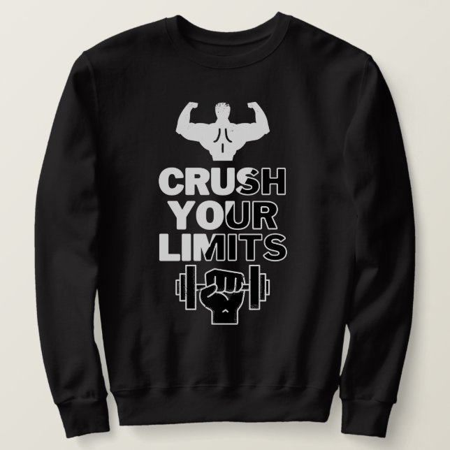 Moletom Esmague seus limites Gym (Frente do Design)