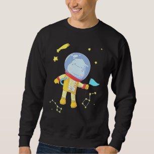 Moletom Espaço Astronauta Galáxia Hippo Para Adultos Crian