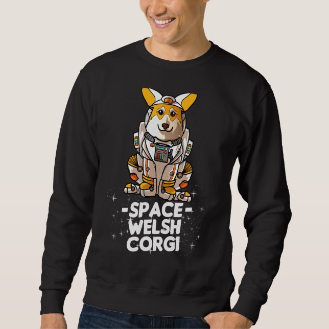 Moletom Espaço de Natal Welsh Corgi Pai Mãe Cão (Frente)