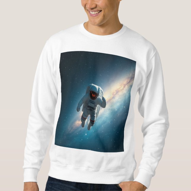Moletom Espaço Galáxia Astronauta Masculino (Frente)