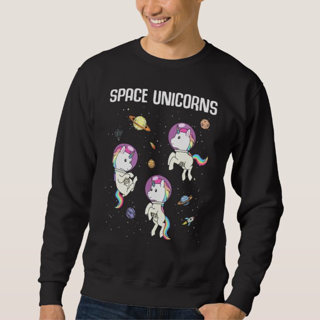 Moletom Espaço Unicorns Astronauta Planeta Unicórnio 1 (Frente)