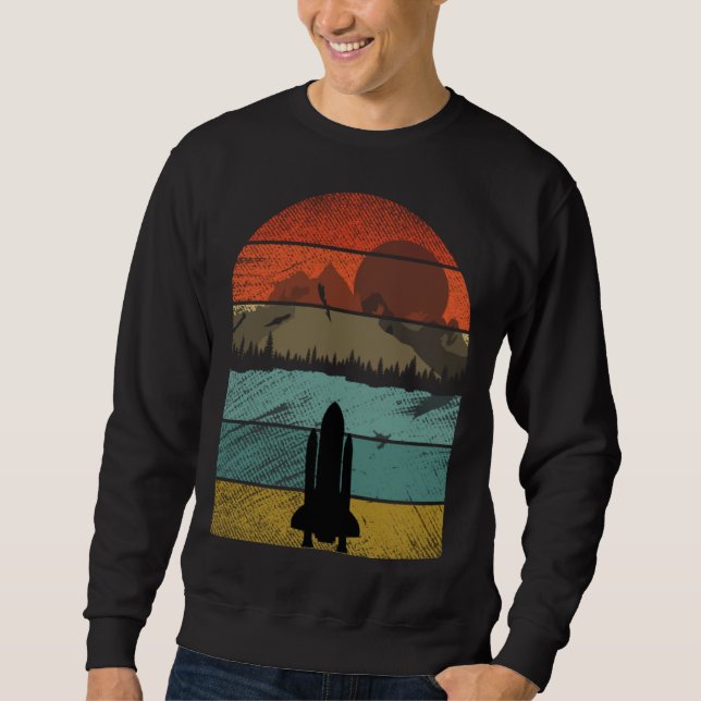 Moletom Espaçonave retrô vintage e astronauta 6 (Frente)