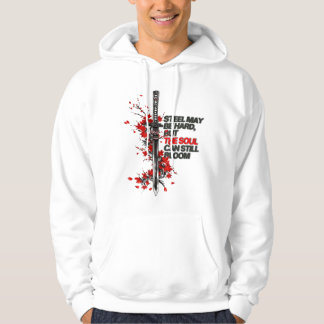 Moletom Espada de Samurai com Folhas de Bordo Vermelhas