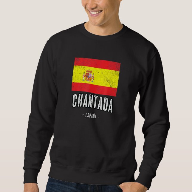 Moletom Espanha Chantada Es Bandeira Bandera da cidade Rop (Frente)