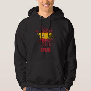 Moletom Espanha Retrô Aquarelas Antigas Esporte Bandeira E