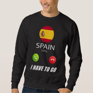 Moletom Espanha Sinalizador A Espanha De Souvenir Está Cha