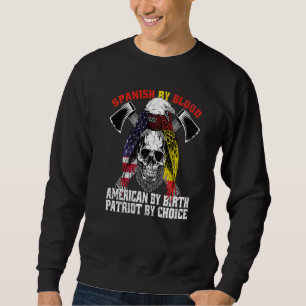 Moletom Espanhol Por Blood American Por Nascimento Patriot