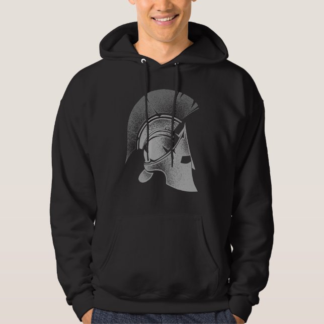 Moletom Espartano Grego Helmet Gladiator Homens (Frente)