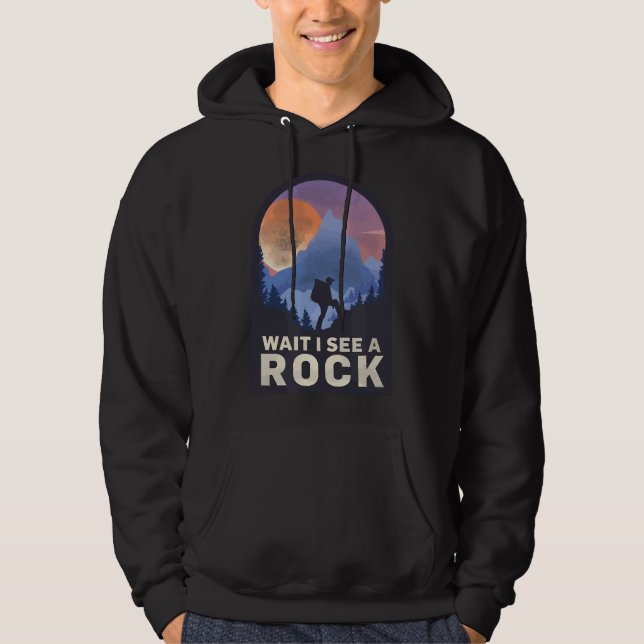 Moletom ESPERA, EU VEJO UMA ROCHA - Geologia geólogo  (Frente)