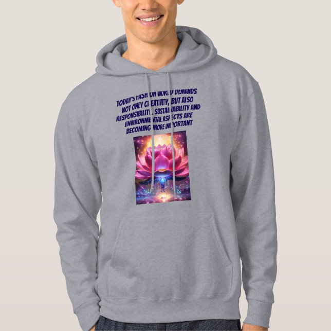 Moletom Esperança floresce na sustentabilidade cultiva o f (Frente)