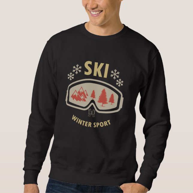 Moletom Esportes de inverno de esqui (Frente)