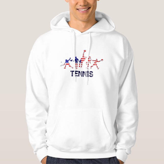 Moletom Esportes dos EUA - tênis dos jogadores de ténis (Frente)