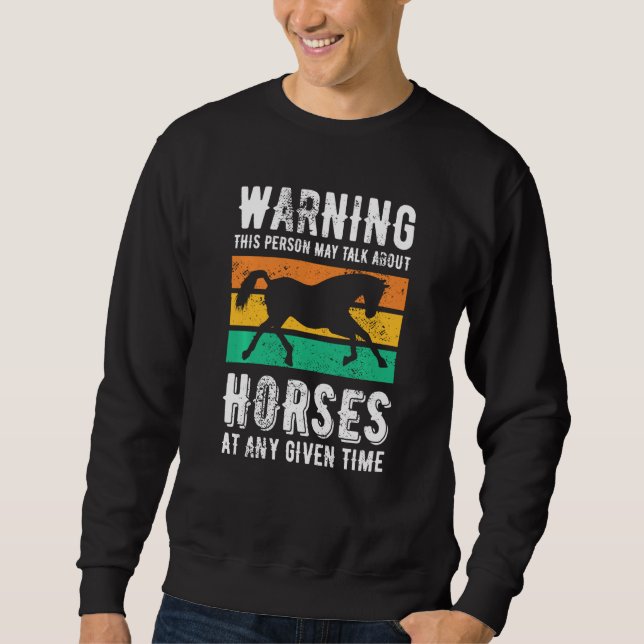 Moletom Esportes Equestres e Cavalos em Corrida de Cavalo (Frente)