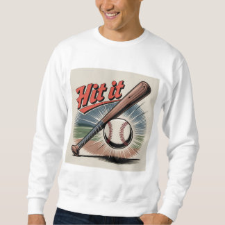 Moletom Esportes Retro De Basebol Vintage "Atingi It"