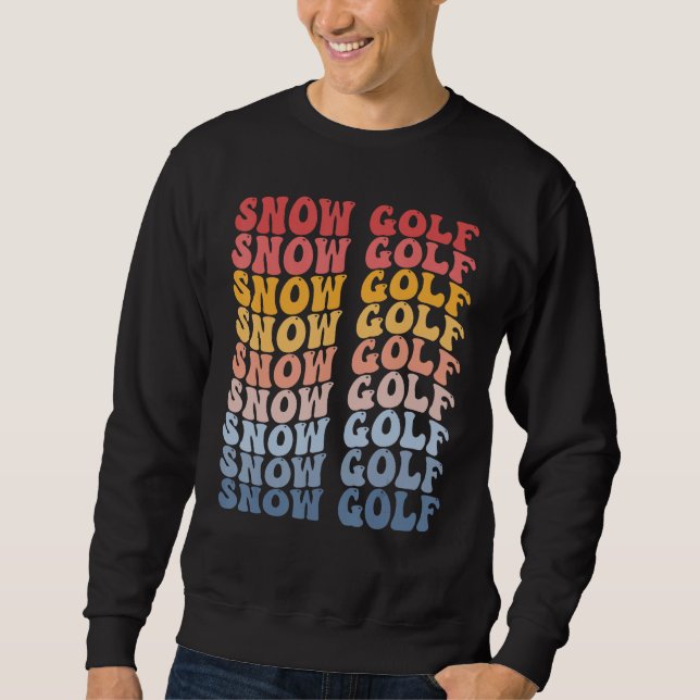 Moletom Esportes Retro De Golfe De Neve (Frente)